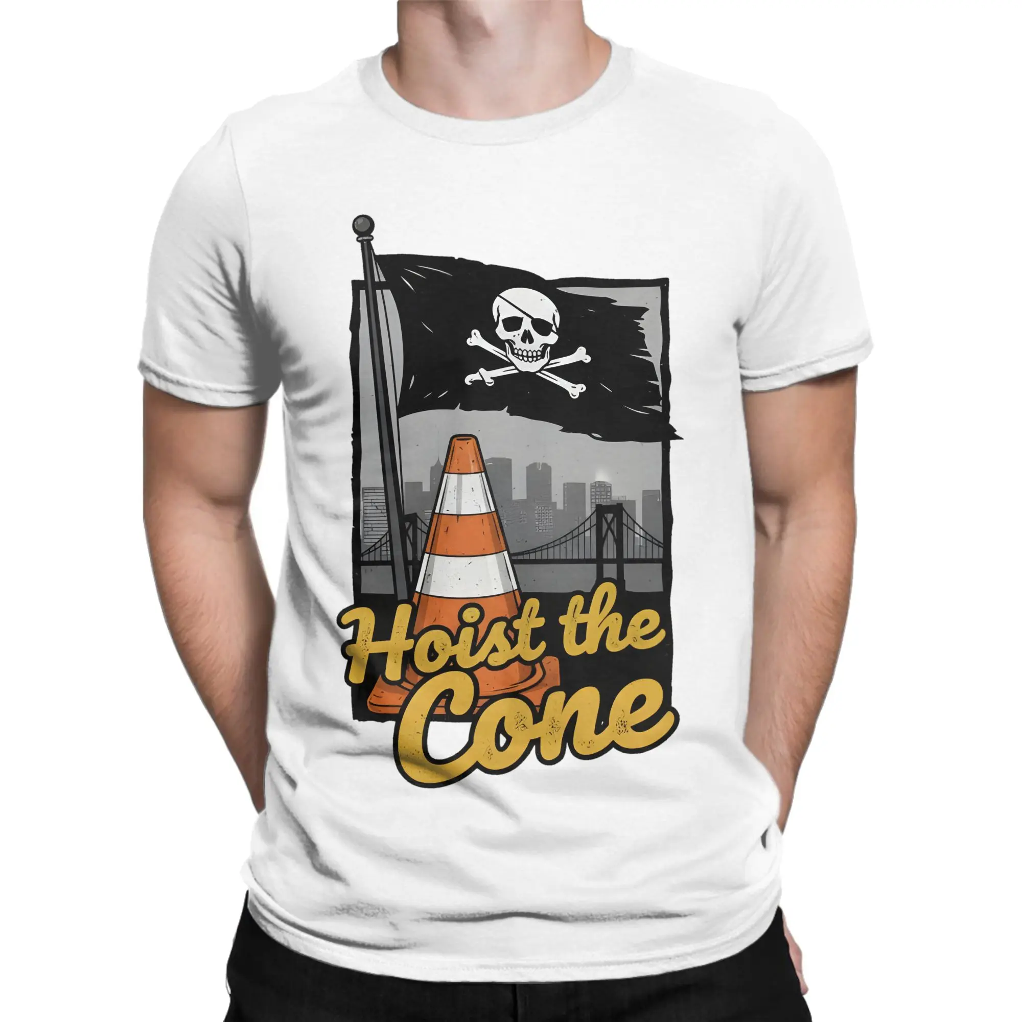 Hoist The Cone T-Shirt Summer  Leisure T-Shirts Cotton Crewneck Plus Size 5XL Clothes Short Sleeves Vintage Tshirt