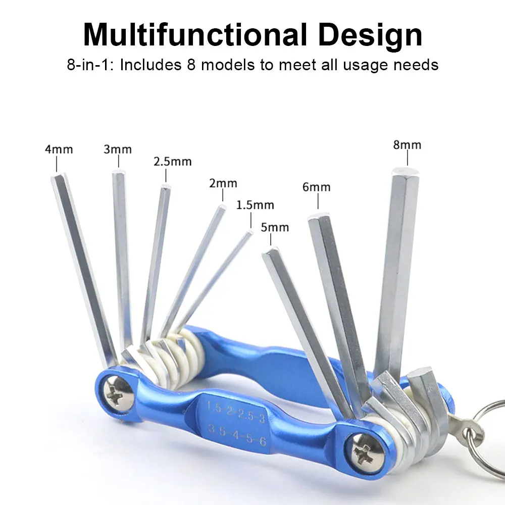 Folding Portable Hexagonal Wrench Set Metal Metric Chave Torx Allen Key Hex Screwdriver Wrenches Hand Tool Llave Hexagon Spanner