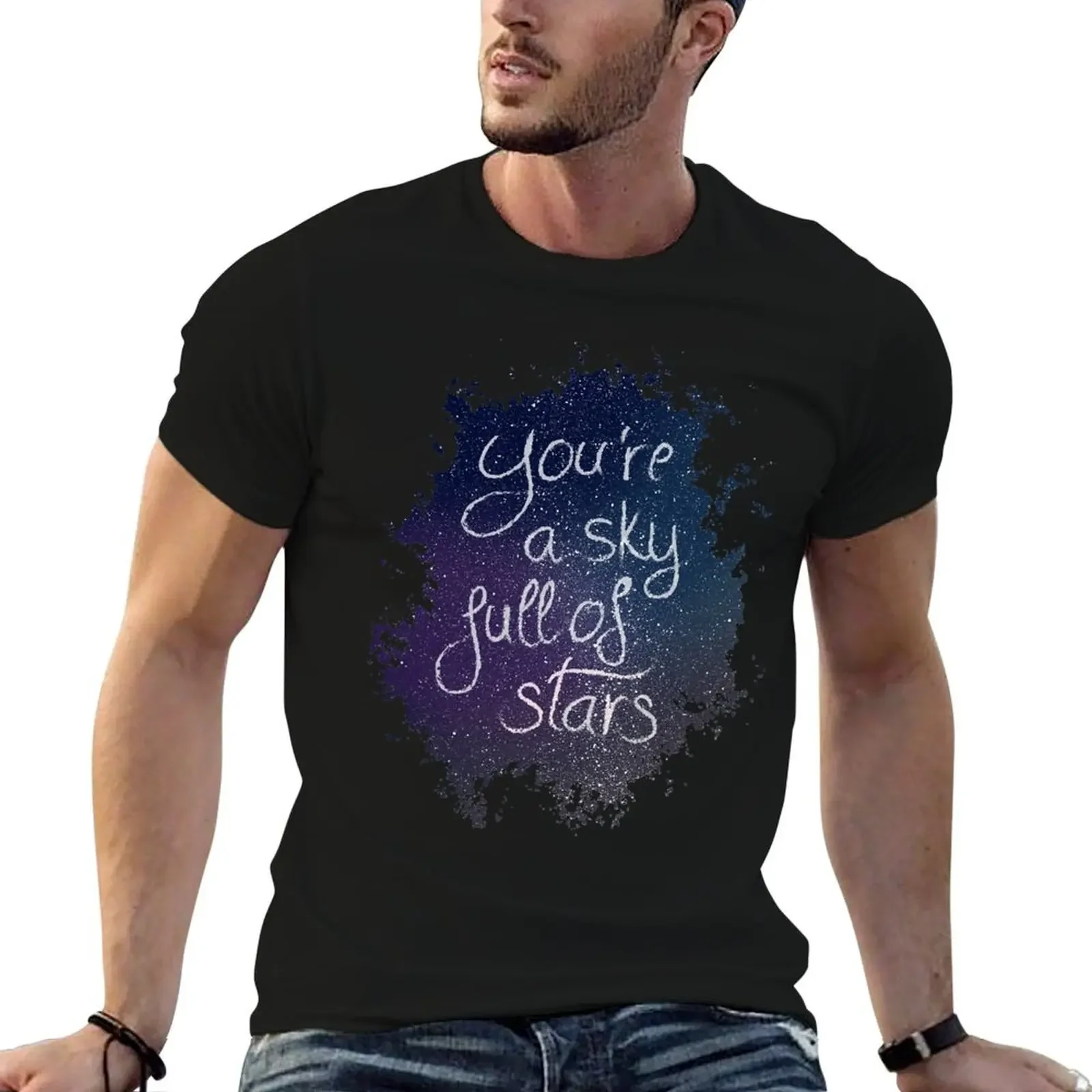 A sky full of stars T-Shirt summer tops cute tops essential t shirt slim fit t shirts for men