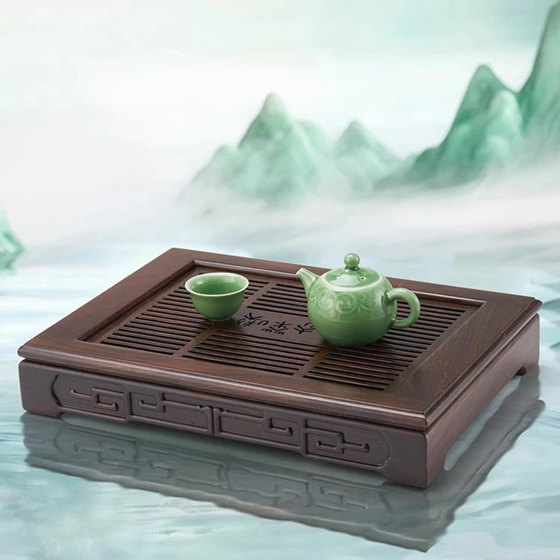 

Storage Wooden Tea Tray Luxury Serving Oil Nordic Ceremony Table Office Tea Tray Tableware Dessert Plateau Home Decorationgs