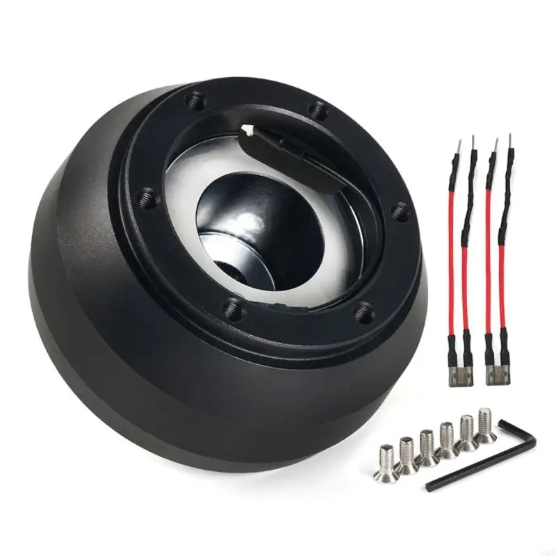 

Steering Wheel Hub Adapter Replacement Short Hub Adapter 6 Hole Hub Adapter Auto Accessory Quick Release Black