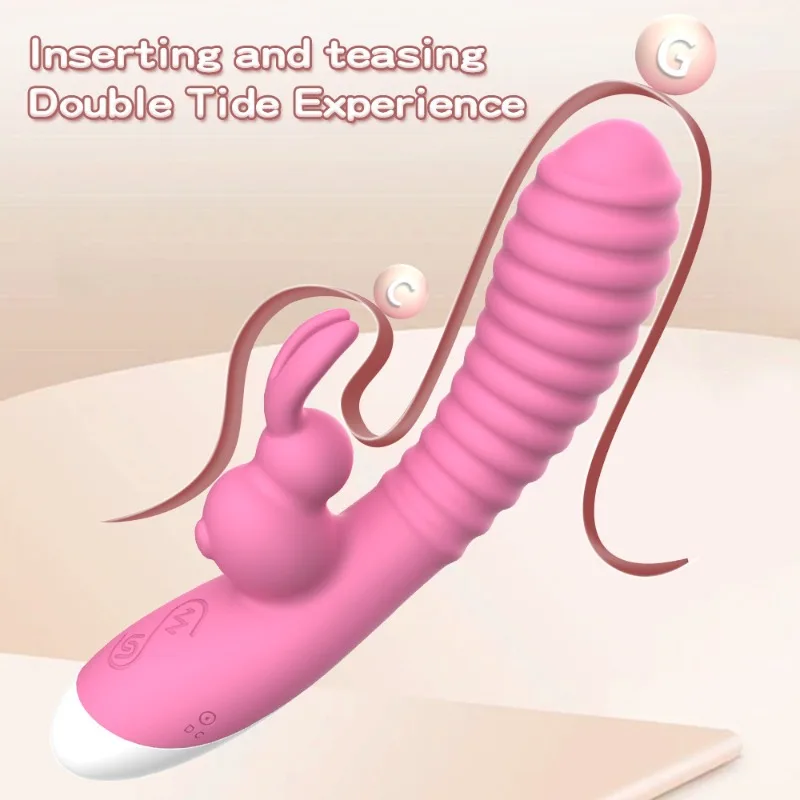 

Vibrator For Women 2 In 1 Licking Machine Clitoris Stimulator G-Spot Powerful Vibro Dildo Wand Female Clit Sucker Adult Sex Toys