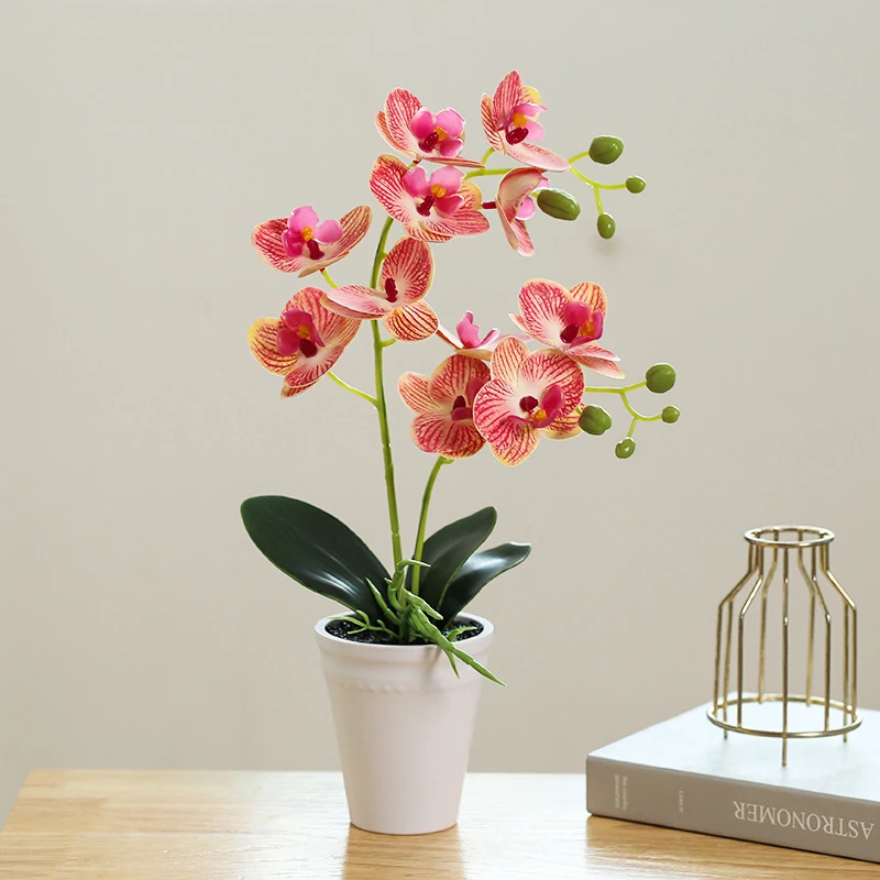 الإبداعية 11 رؤساء فالاينوبسيس بونساي محاكاة زهرة وهمية اناء للزهور حديقة طاولة طعام الديكور الداخلي والخارجي