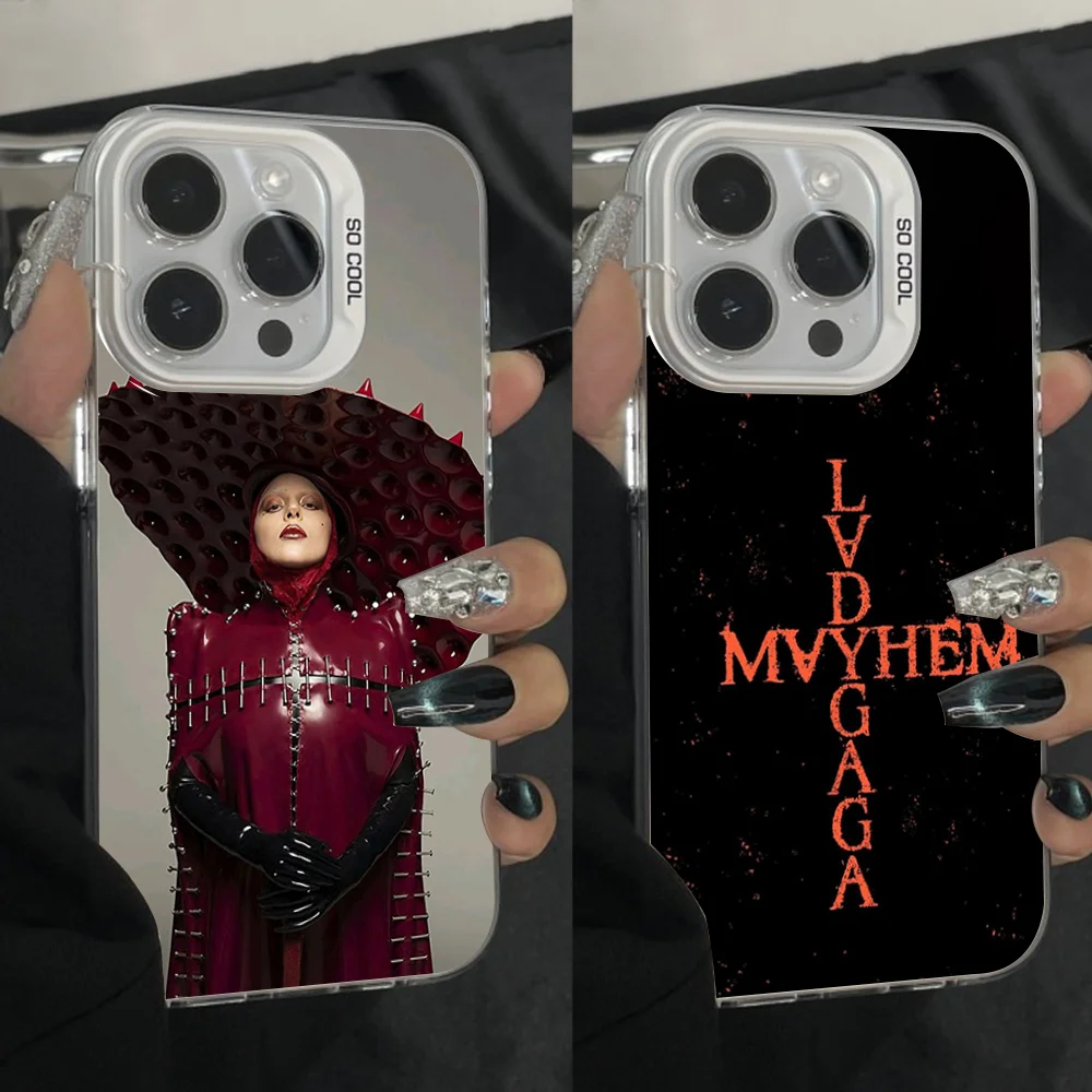 

L-Lady G-Gaga Abracadabra Phone Case For iPhone 16,15,14,13,12,11,Pro,Max,Plus,Mini,XS Anti Fall Gray Silver Matte Hard Bumper