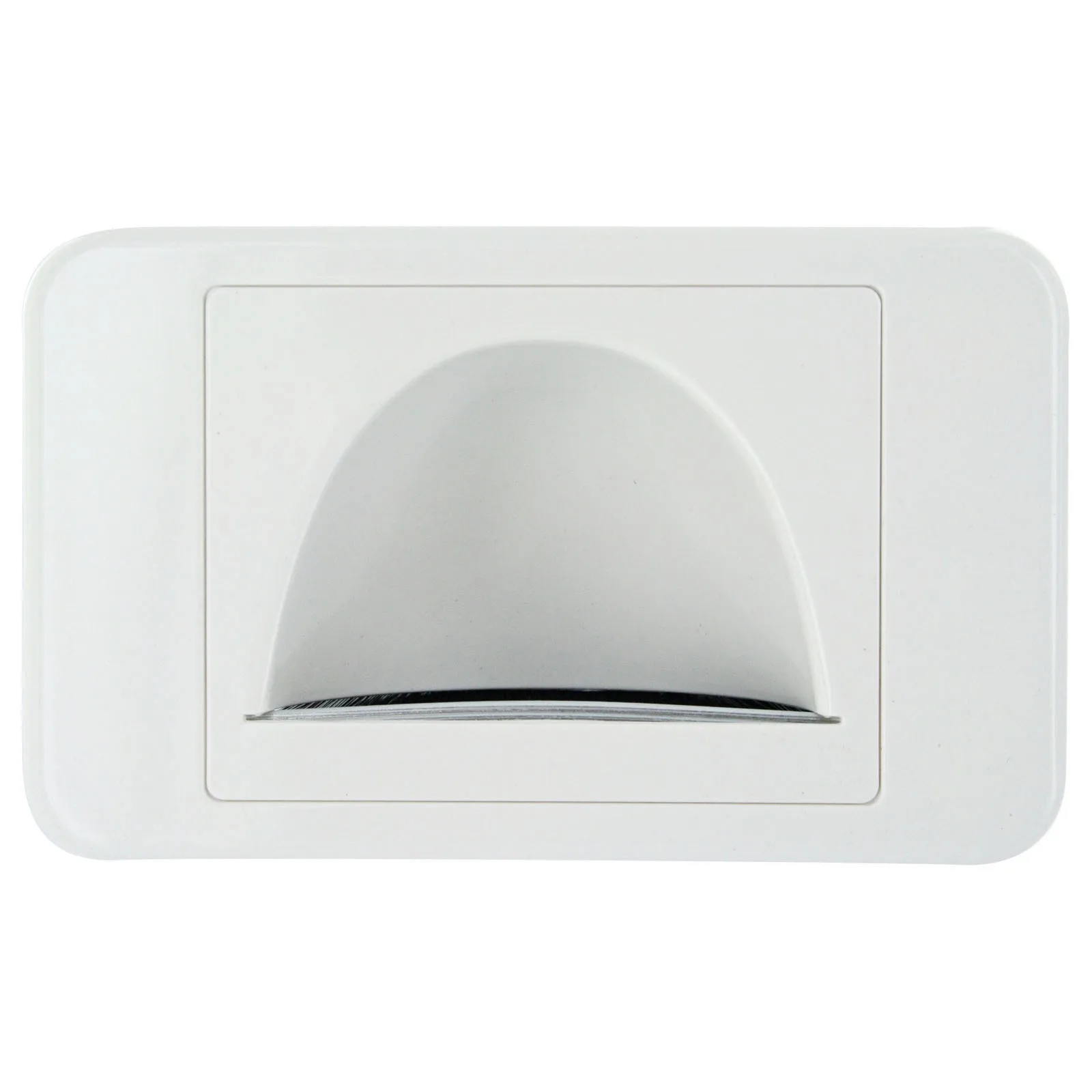 5PCS/LOT Brush Wall Plate Plastic  Brush Cable Wall Plate Port Insert Cover Outlet Mount Multimedia Panel Single two Ports