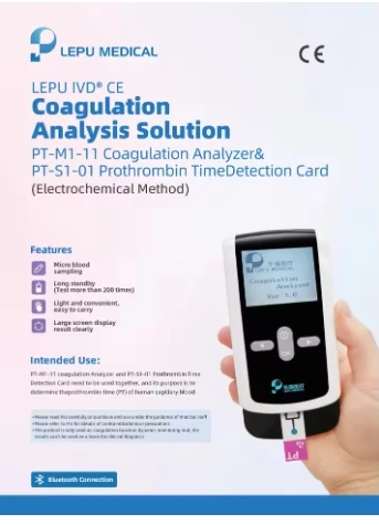 LEPU Portable analyzer Coagulation Analysis PT INR Test PT-M1-11 Meter Analyzer with Bluetooth and Strip quality goods