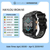 HAYLOU IRON N1 Smart Watch 2.13’’AMOLED Display 5ATM Waterproof Bluetooth Call Sport Smartwatch for Outdoor 30 Days Battery Life