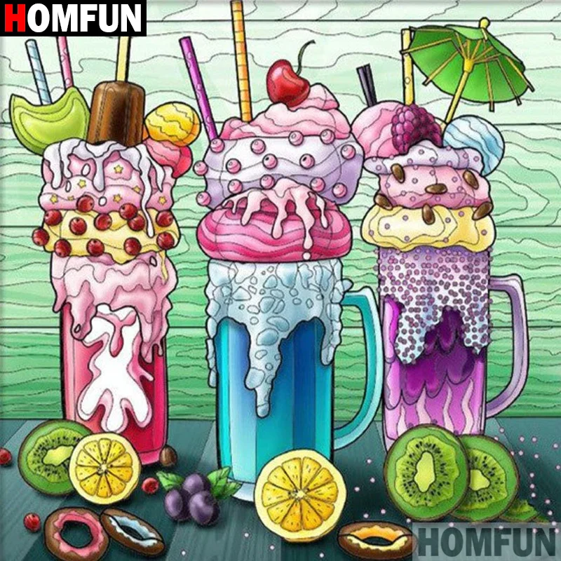 HOMFUN 5D Diy Diamond Painting Cross Stitch 