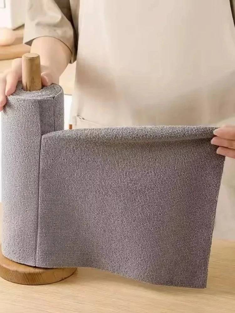 Wielorazowe ściereczki do czyszczenia, szmatki kuchenne, rolki z mikrofibry, ścierki do naczyń, zamiennik papierowych ręczników, 1 rolka zawierająca 20 arkuszy. — zdjęcie 2