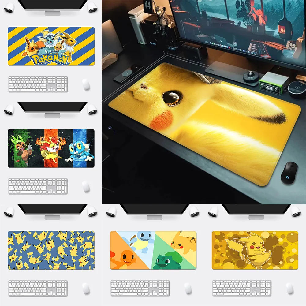 

Anime P-PokemonS Mousepad HD Printing Computer Gamers Locking Edge Non-slip Mouse Pad XXL90x40cm Keyboard PC Desk Pad