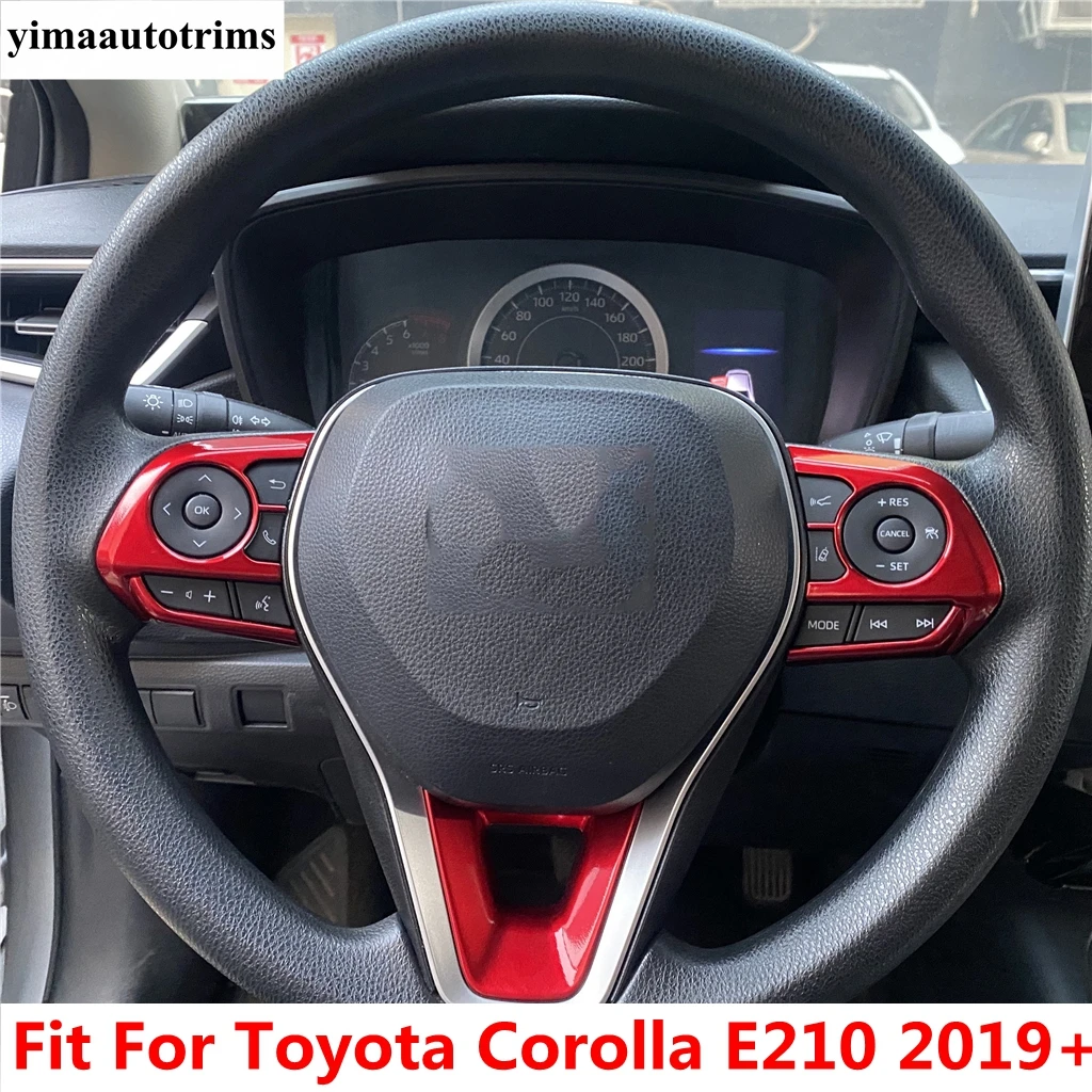 

Steering Wheel Button Frame Decoration Cover Trim For Toyota Corolla E210 2019 - 2025 Red / Matte / Carbon Fiber Accessories