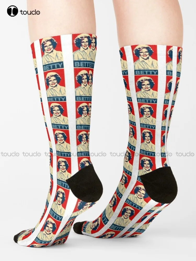 Rip Betty-White Queen Golden Girls Star Socks Socks Women Unisex Adult Teen Youth Socks 360° Digital Print Custom Gift