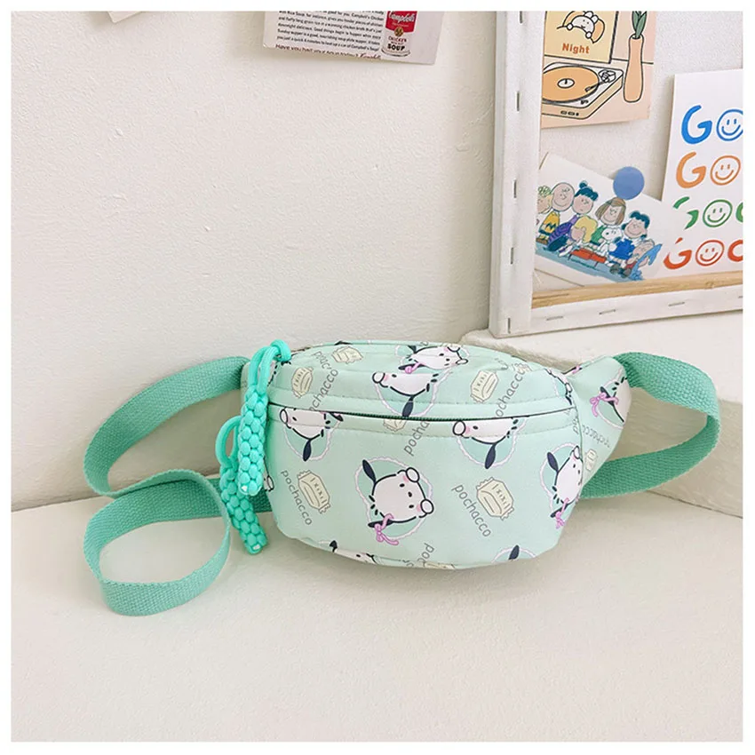 Sanrio Kuromi Chest Bag Cinnamoroll Crossbody Shoulder Bag Waist Storage Pouch My Melody Hello Kitty Coin Purse Kid Girl Gift