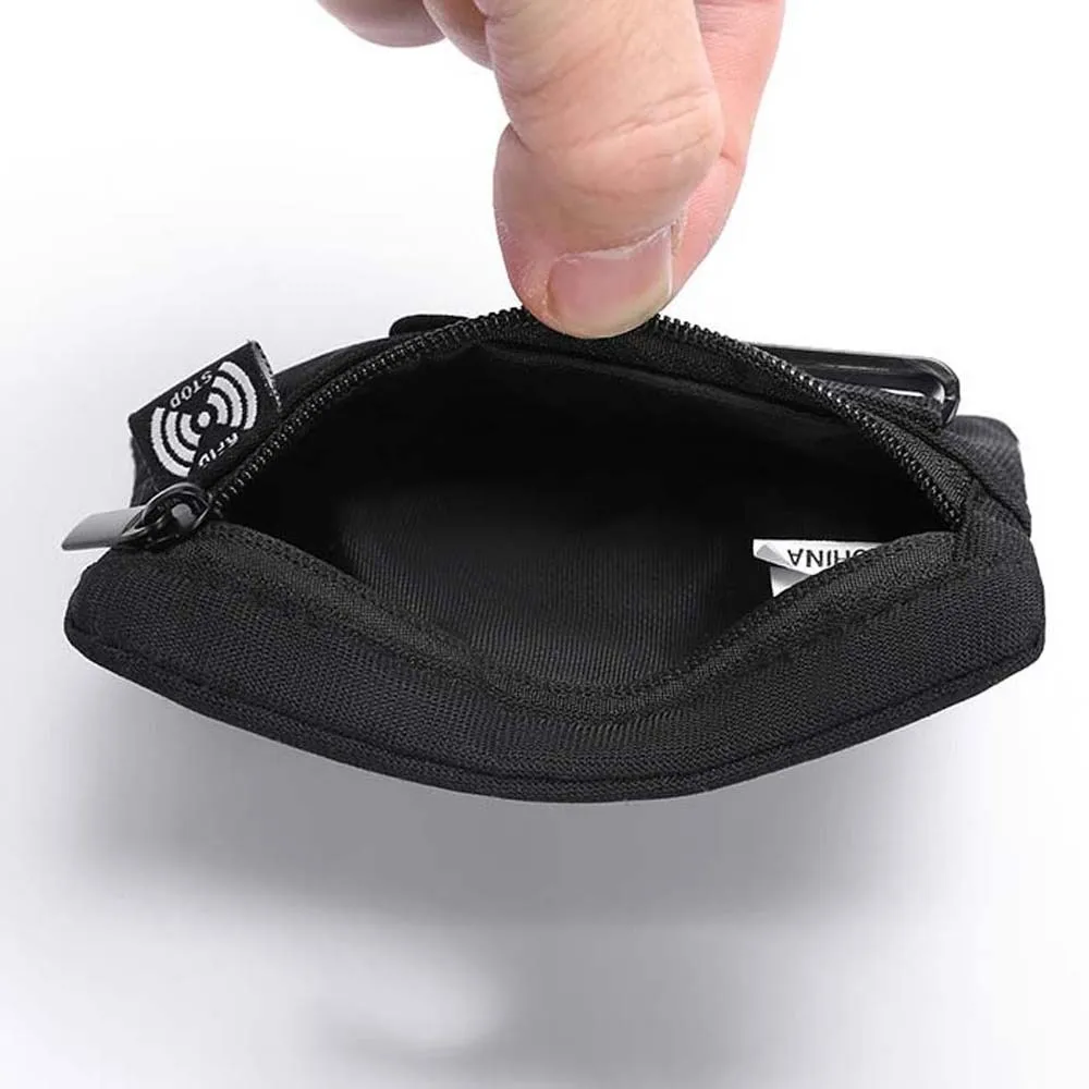 Shopping Thin Clip Stash Pouch Antimagnetic Classic RFID Protection Wallet Simple Multiple Card Card Bag with Back Clip Daily