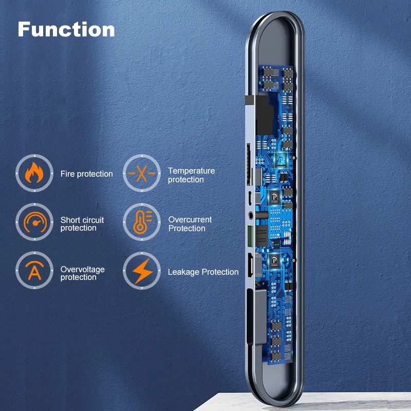 Imagem -02 - Oatsbasf Hub Usb 3.0 Docking Station Laptop Stand para Macboock 100w pd Carregamento Rápido Transferência de Dados em Titular de Metal Desktop