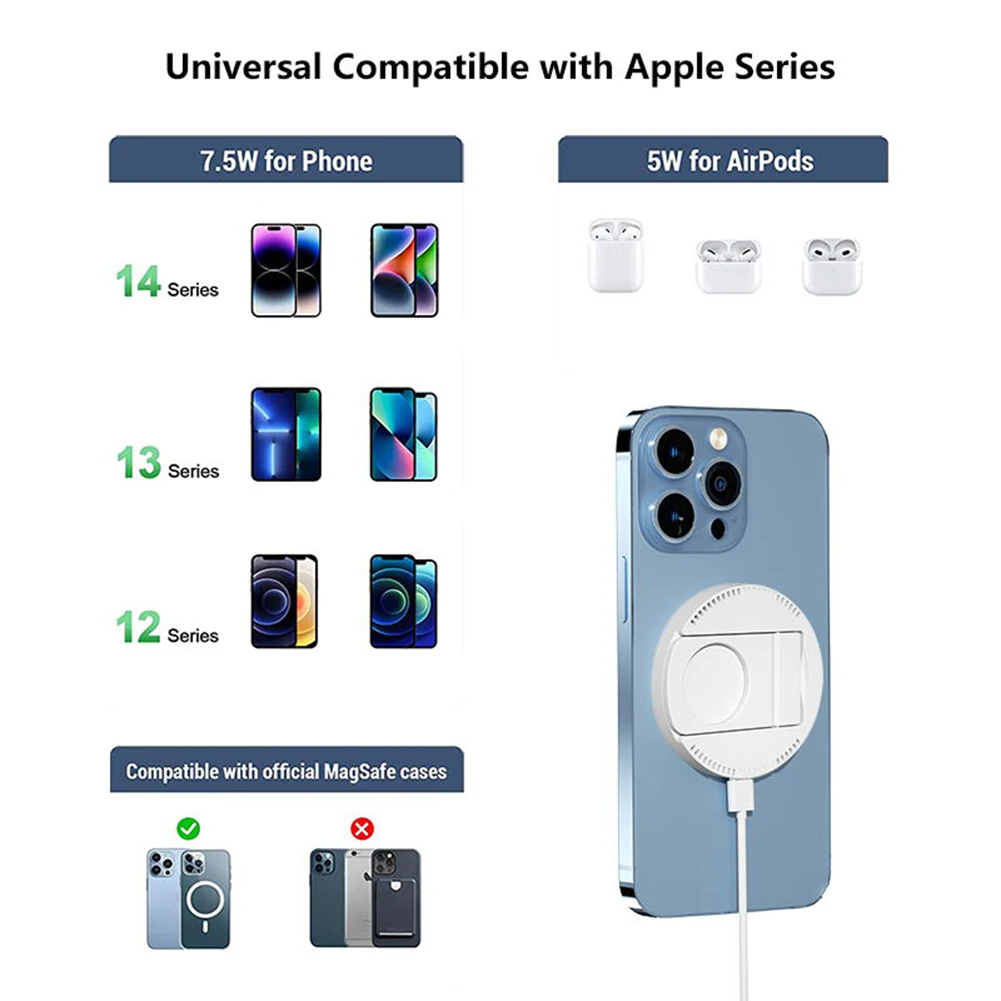 

Магнитный держатель для телефона для ноутбука, регулируемое крепление для камеры, 15 Вт, магнитное беспроводное зарядное устройство, вращающийся держатель для телефона, кольцо на палец