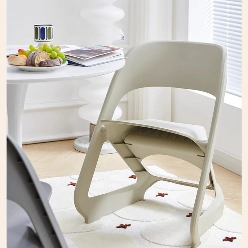 Nordic Plastic Creative Dining Chair Modern Minimalist Kitchen Chair Backrest Stool Tea Shop