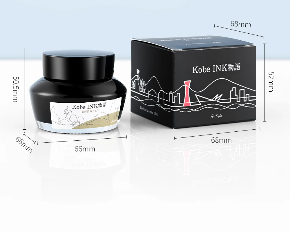 Японские оригинальные чернила NAGASAWA Kobe, 50 мл, стеклянная бутылка, ручка, цветные чернила, ручка для письма, рисования, офисные канцелярские принадлежности для начинающих