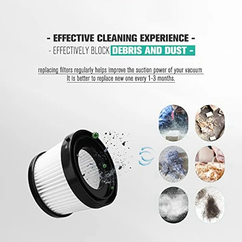 Filtro de 4 piezas DCV501HB para aspiradora de mano inalámbrica DEWALT, 20V, pieza DCV5011H Paquete de 10 Filtros de espuma