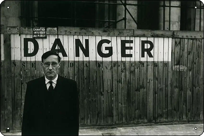 William S. Burroughs Poster Funny Metal Tin Sign for Home Kitchen Bar Room Garage Decor