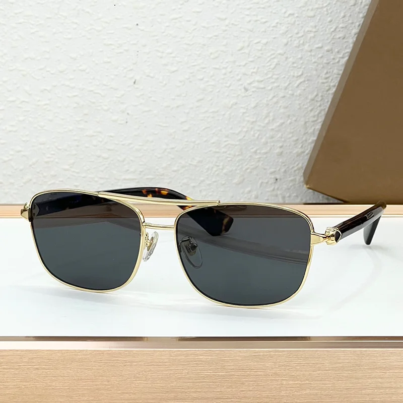 

Оригинальные солнцезащитные очки Street Fashion Tortosie Gold для мужчин, классические роскошные овальные очки с двойной перемычкой из сплава, солнцезащитные очки для мужчин