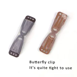 5pcs Butterfly wig clip 4.5CM length 2 teeth BB clip, hair comb extension clip
