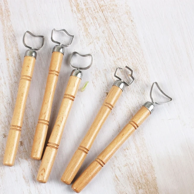 Pottery Tools 5 Pcs/set Teapot Ware Handle Tool Sculpting Scraper Clay DIY Ceramic Pot Handle Clay Strip Forming Modeling Tool view 2