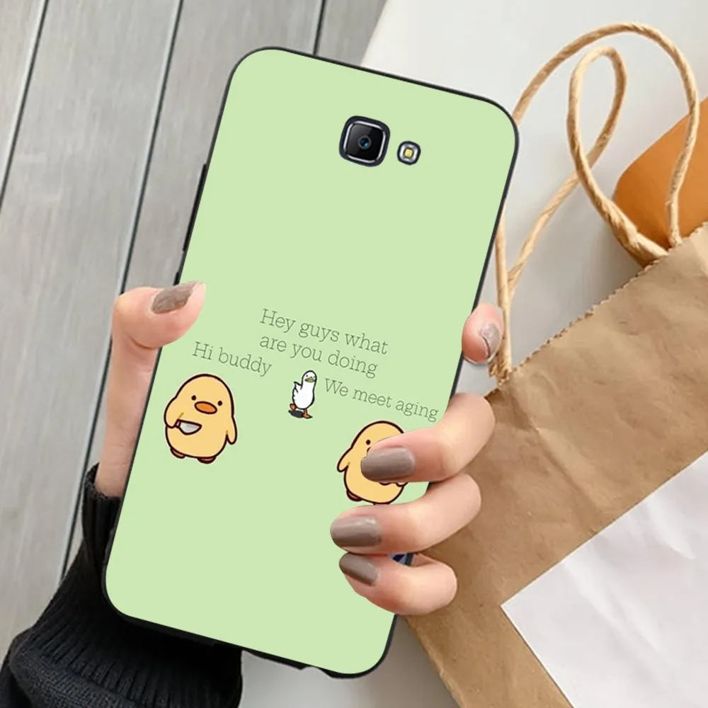 Cute Duck Holding a Knife Phone Case For Samsung J 7 plus 7core J7 neo J6 plus prime J6 J4 J5 Mobile Cover