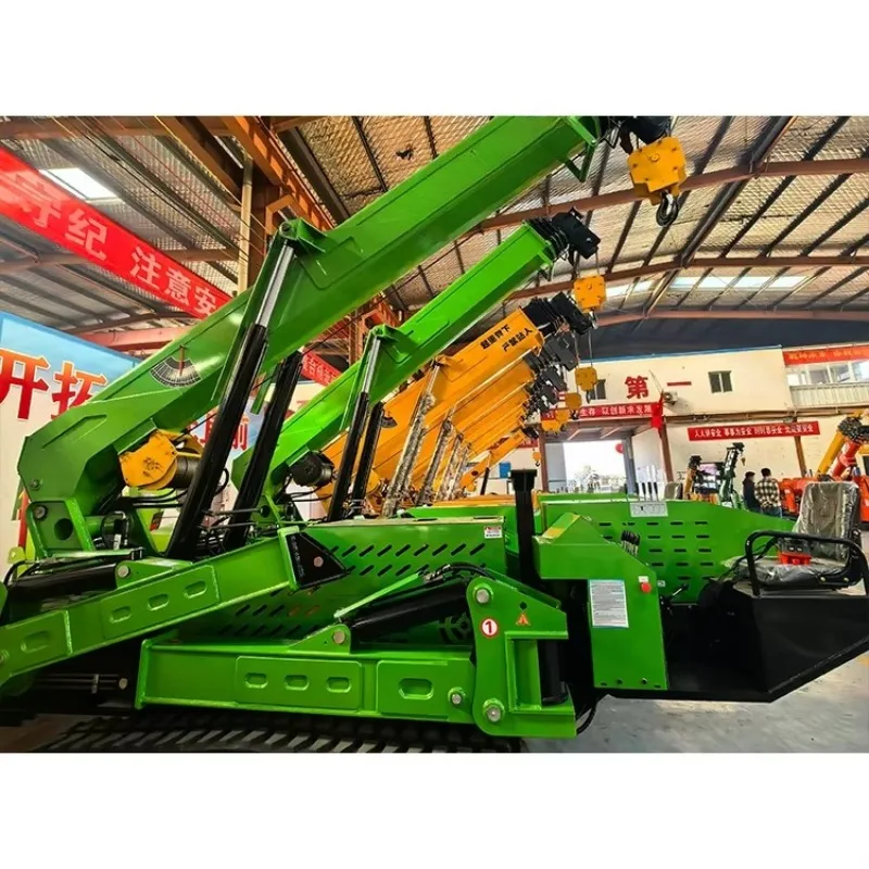 Rubber Crawler Spider Crane 6Ton 15m Telescopic Boom Hydraulic Outriggers Stable Lifting Compact Design For Confined Work Area
