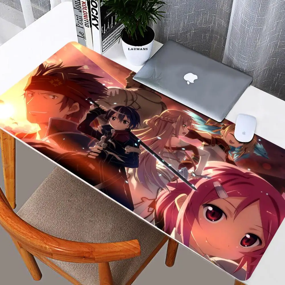 Large Mouse Pad Sword Art Online Gaming Accessories Keyboard Desk Mat Pc Gamer Computer Cabinet ковер Deskmat Anime Mousepad Xxl