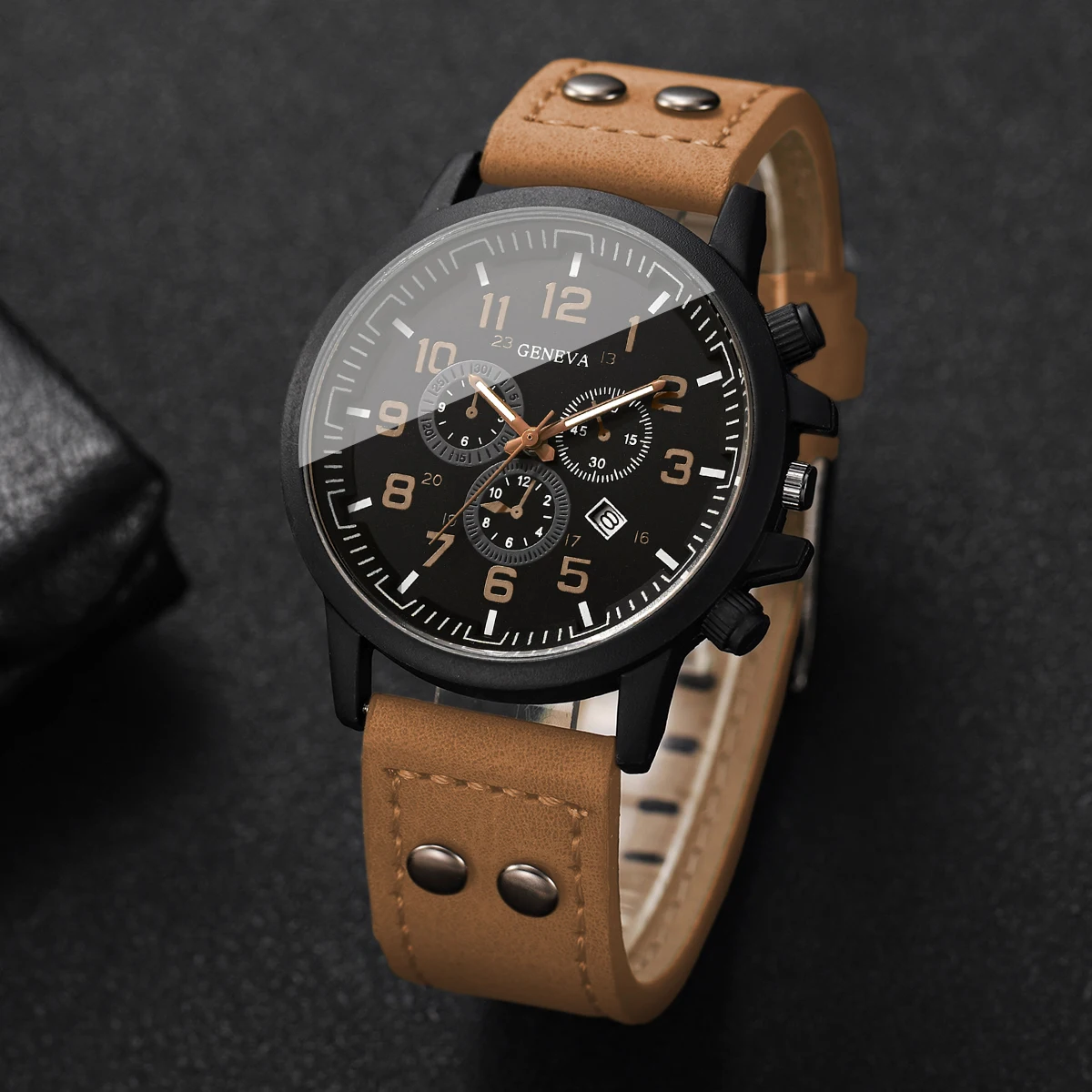 Modieuze herenhorloge met quar - Leather Watch Band Men recensie en prijs