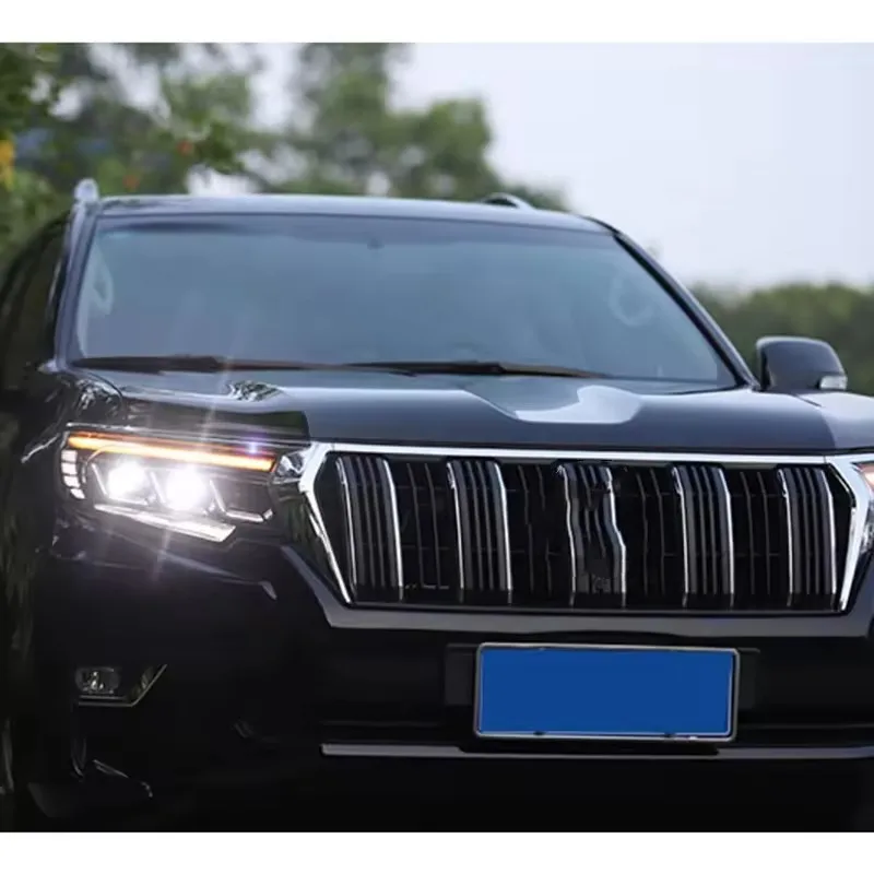 KLT Autozubehör Auto-LED-Scheinwerfer 3 Angel Eyes LED-Linse für PRADO FJ150 2018 mit LED-Tagfahrscheinwerfer