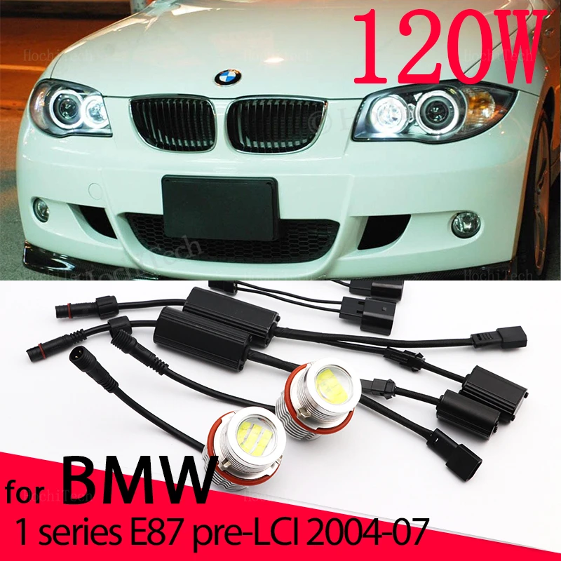 

for BMW 1 series E87 116i 116d 118i 118d 120i 120d 130i pre-LCI 04-07 Angel Eyes Marker Light Bulbs Bright Headlight Replacement
