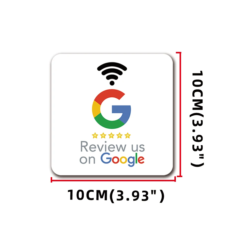 Big Review us on Google Reviews 13.56MHz Programmable Waterproof NFC Tap Card NT/AG213 144bytes NFC-Enabled Google Reviews Cards