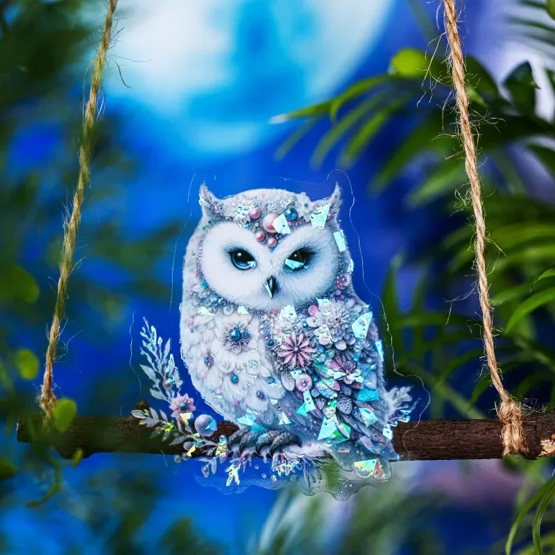 6Sheets PET stickers Moonlight Owl Shell Light Hand Book DIY decorative stickers diy Background Scrapbook cutting168*120mm