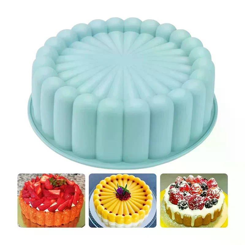 Sunflower Cake Pan 7.87/10.04 Inch Round Cake Baking Pan Nonstick Silicone Cake Molds For Anniversary Cheesecake Bread Mould