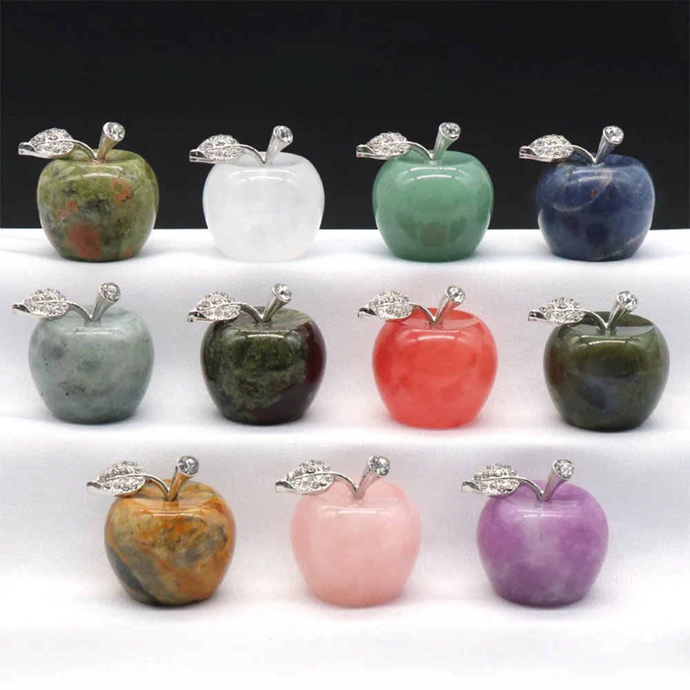 Natural crystal apple ornaments Christmas Eve Christmas gifts home decoration ornaments