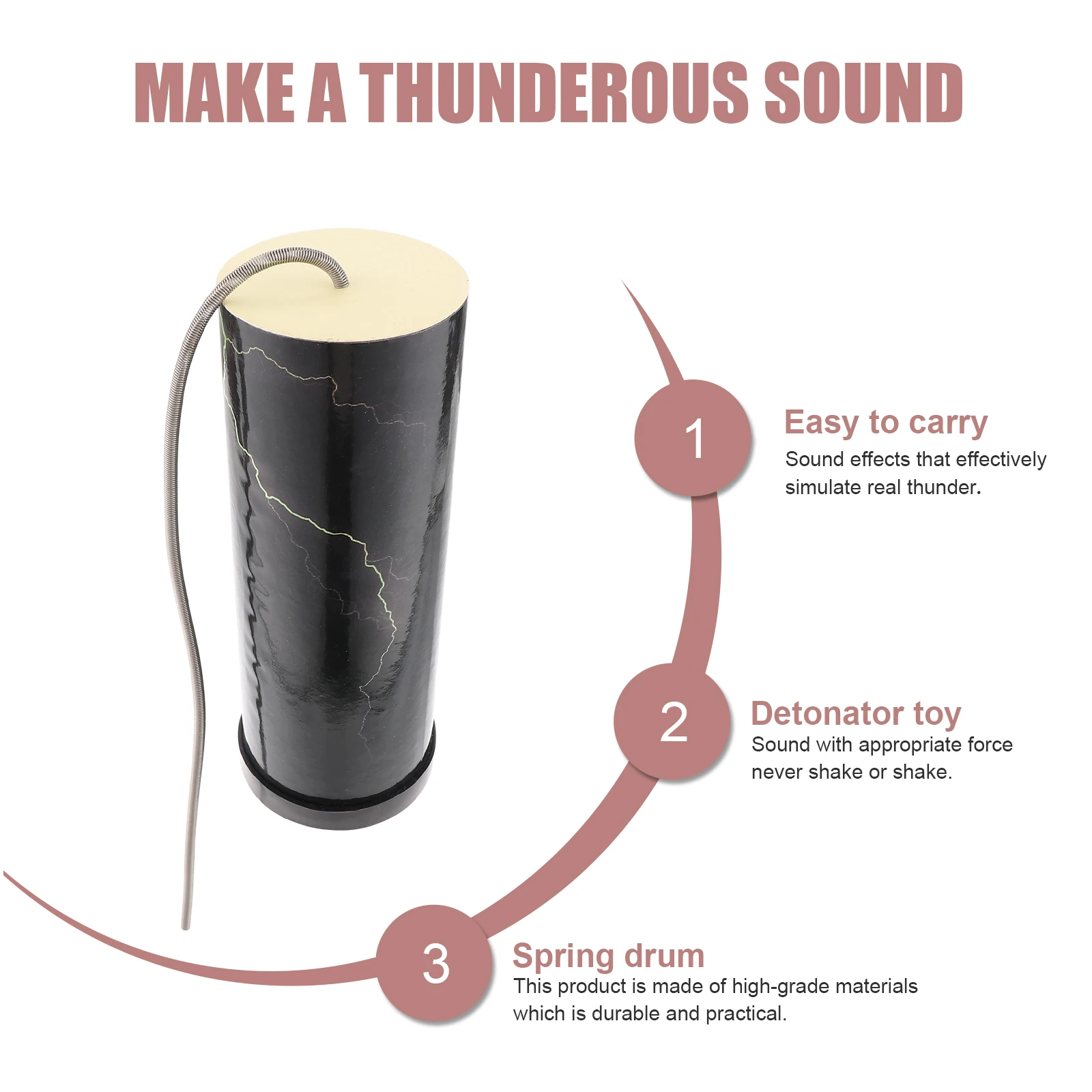 

Thunder Drum Spring Drum Sound Musical Instrument Educational Percussion Plaything Simulation Sound Tube