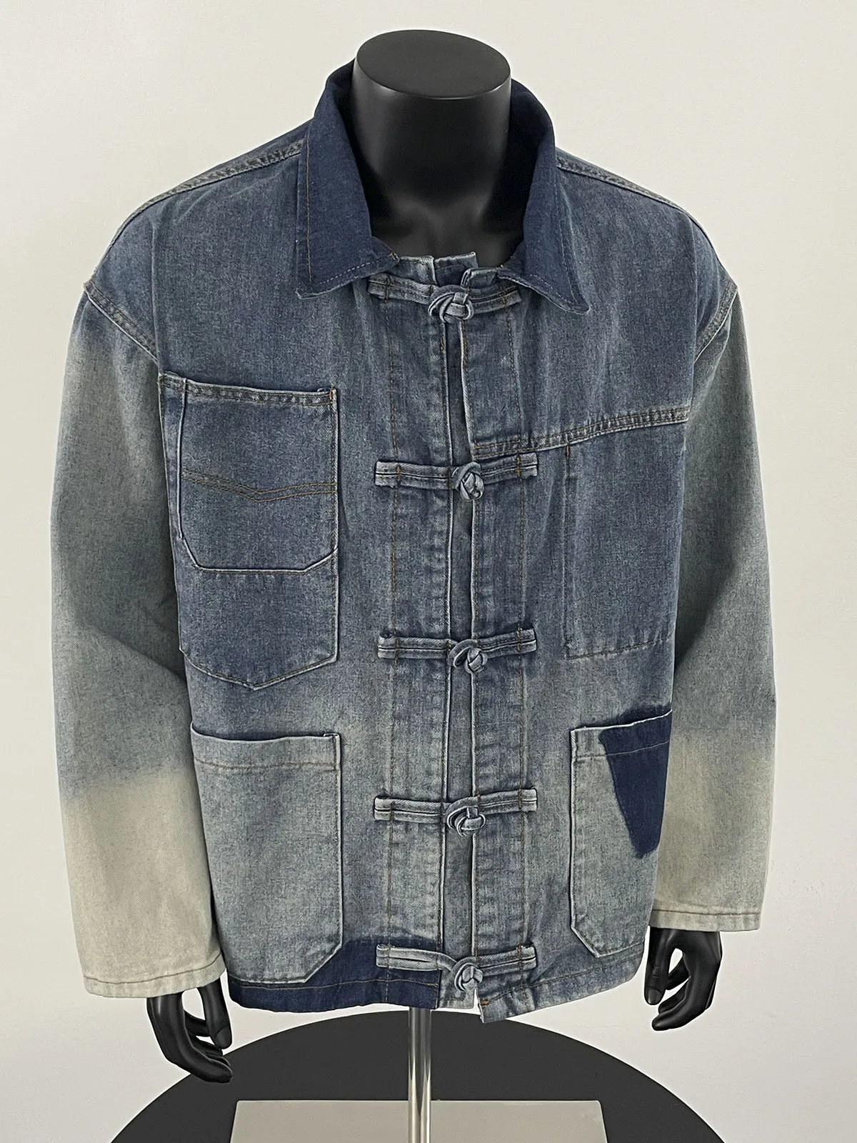 Nieuwe Chinese Sle Waed Vintage Button Denim Jaet Loose Fit Heren Design Sensation High End Jas voor koppels
