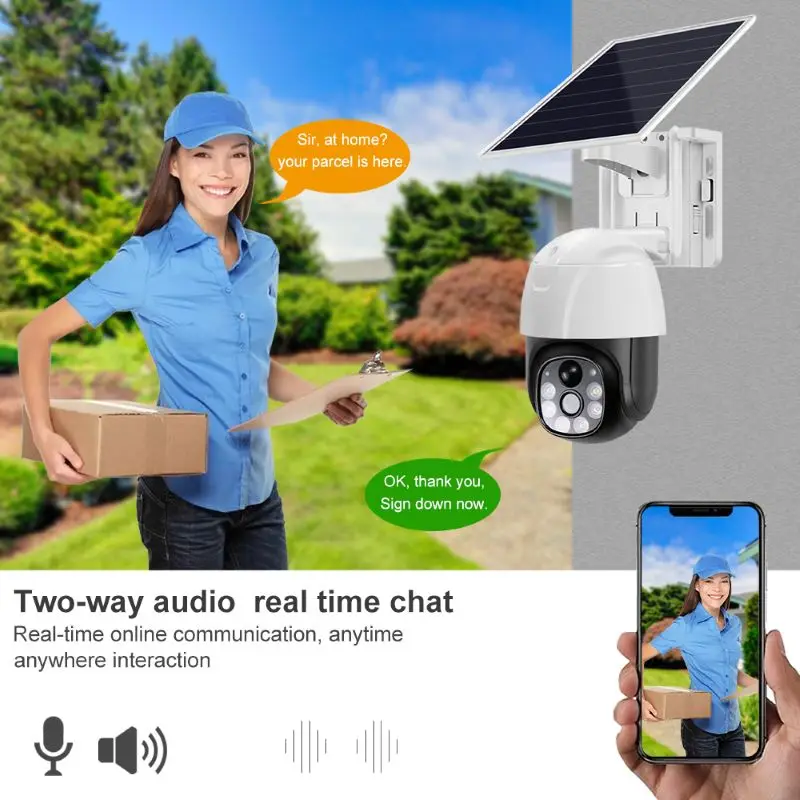 Wi-Fi 4Gsolar camera 360-градусный без мертвого угла, пульт дистанционного управления для мобильного телефона без сети, уличный монитор ночного видения высокой четкости