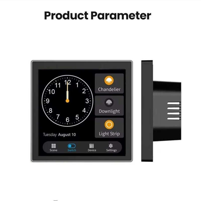 N75R-2X Tuya T3E paneelschakelaar touchscreenpaneel EU Smart Control Panel Switch Zigbee Smart Home muurduwlichtschakelaar, zwart