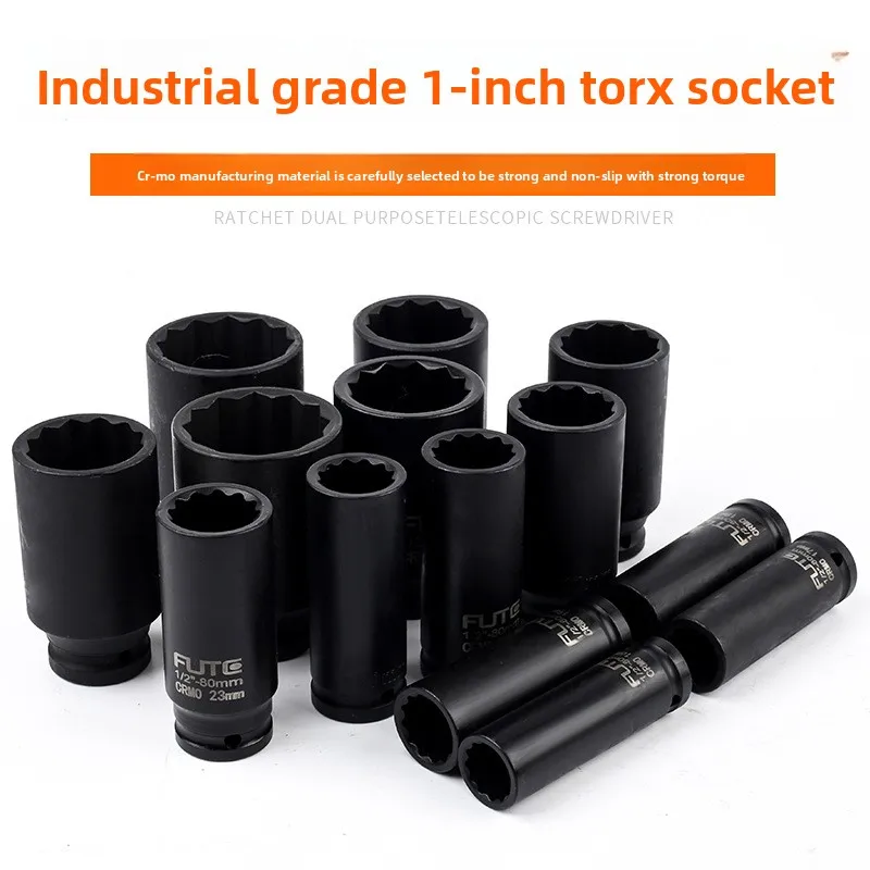 

1/2 inch Torx Socket Wrench Metric Pneumatic Socket Wrench 8-41mm Standard Durable Car Auto Truck Repair Tools