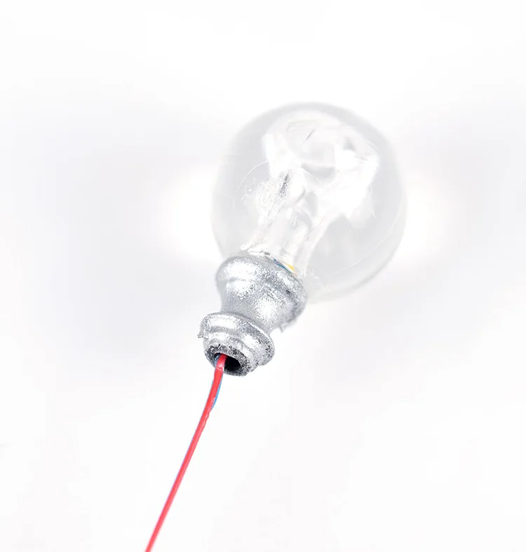 Mini-LED-Glühbirnenlampe, Modell im Maßstab 1:87, 1:100, 1:150, Mikrolicht für Puppenhaus/Gebäudeszene, Beleuchtungsdekor, Diorama-Zubehör, 5 Stück – Detail 3