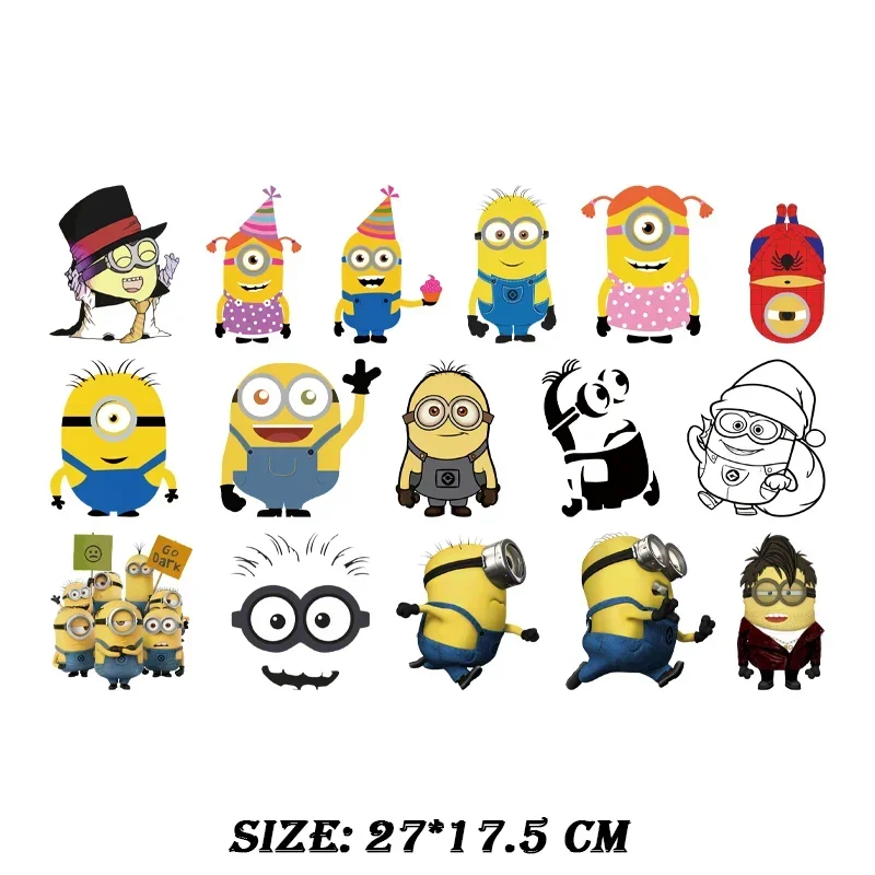 Super Cute Minions Creative Iron On Transfers for Clothing Heat Transfer Diy Stickers Children's Gift