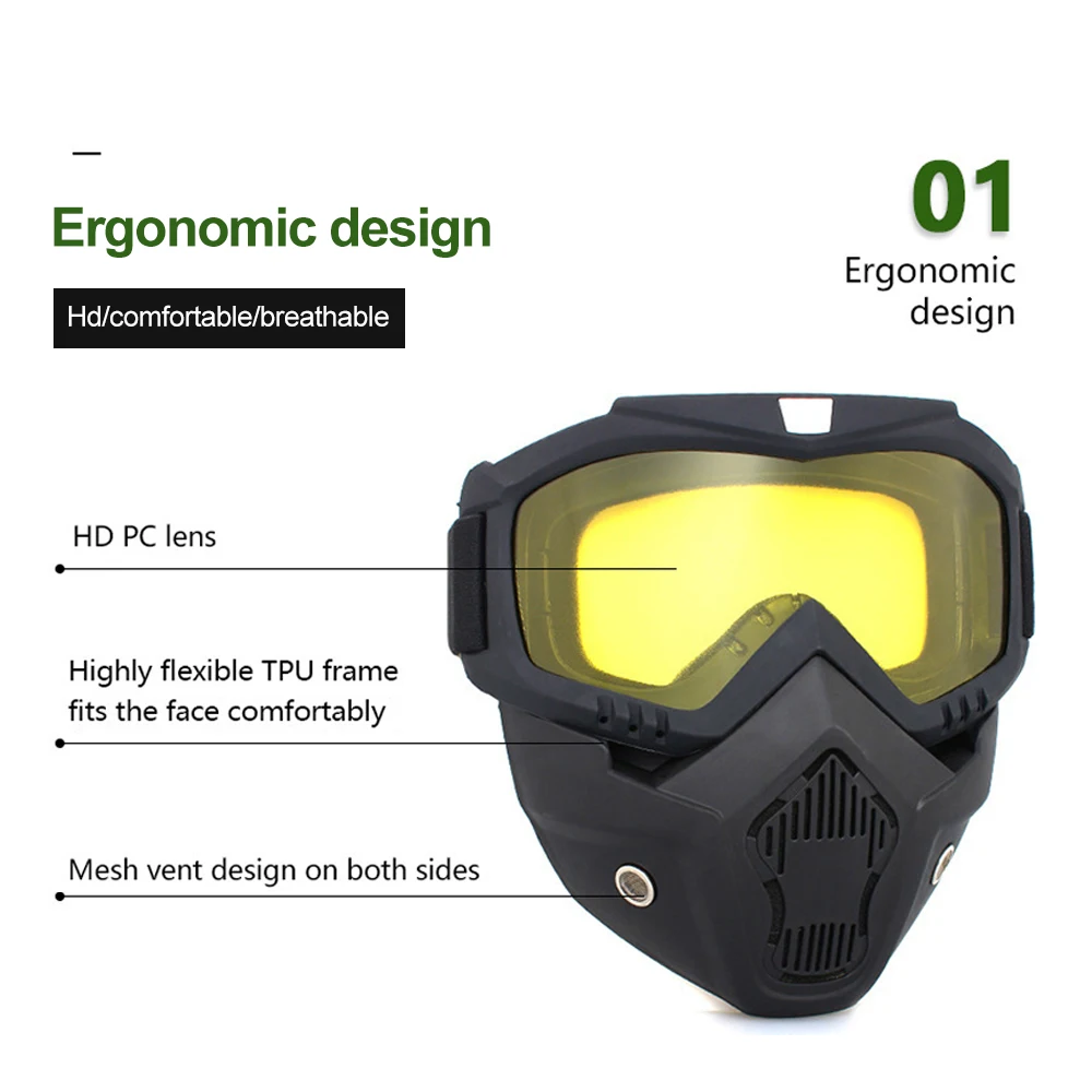 Imagem -05 - Segurança Welder Mask Wrap Around Proteção Resistente a Chamas Welding Goggles Respirável Full Face Soldagem Óculos Motocicleta Goggle