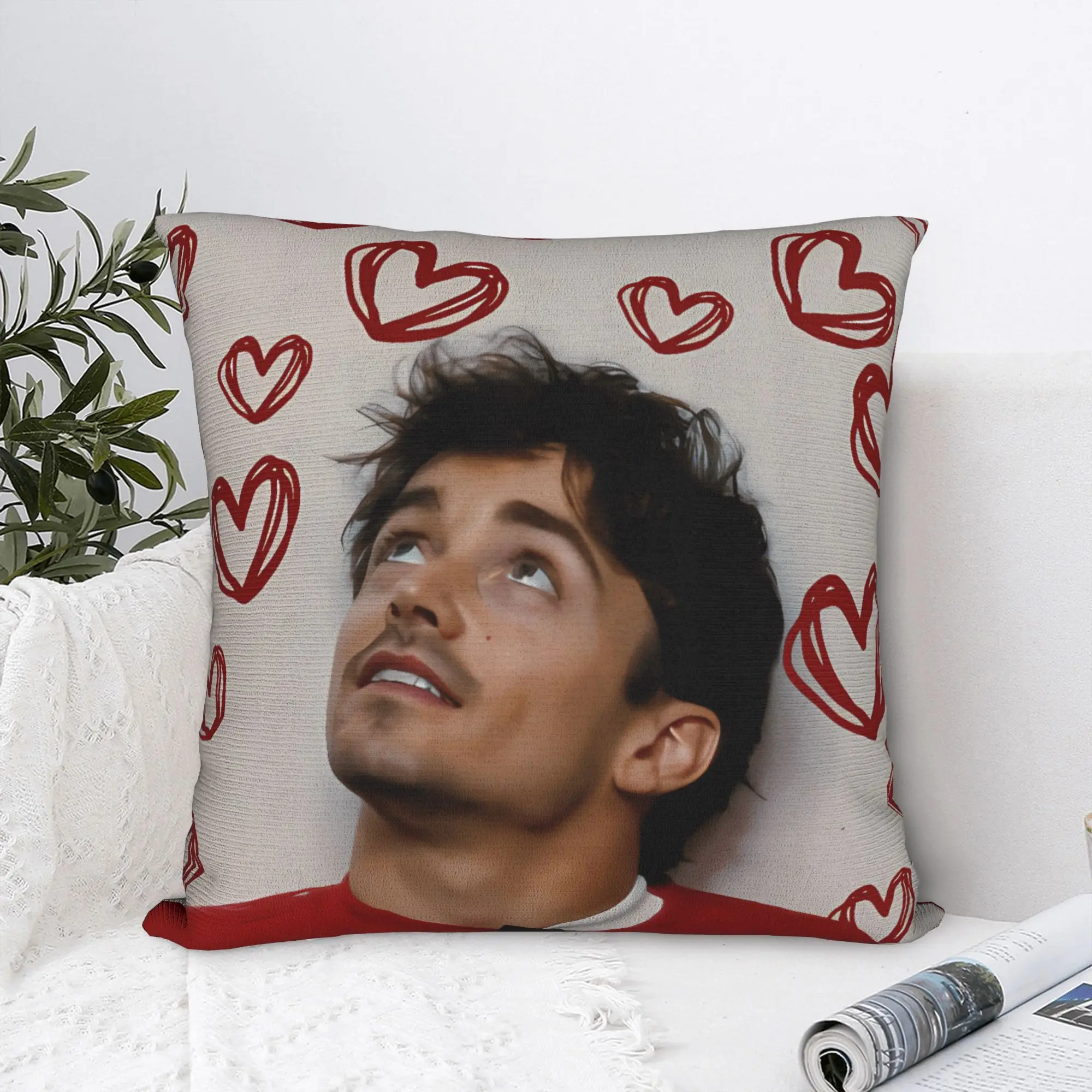 Charles Leclerc Pillow Cover  Soft Cushion Cover Vintage Pillow Case For Living Room Bed Chair