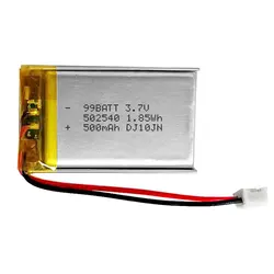 Baterias de lítio Li Po-Square Lipo Polymer, 502540 Bateria, 500mAh 3.7V, Face Slimmer, Massageador Cravo, Célula Recarregável