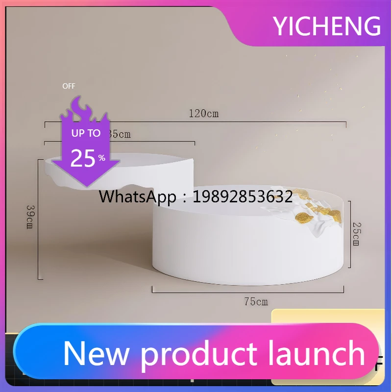 

LYY is thriving, coffee table, living room, home modern light luxury, special-shaped creativity, high-end sense of transparency