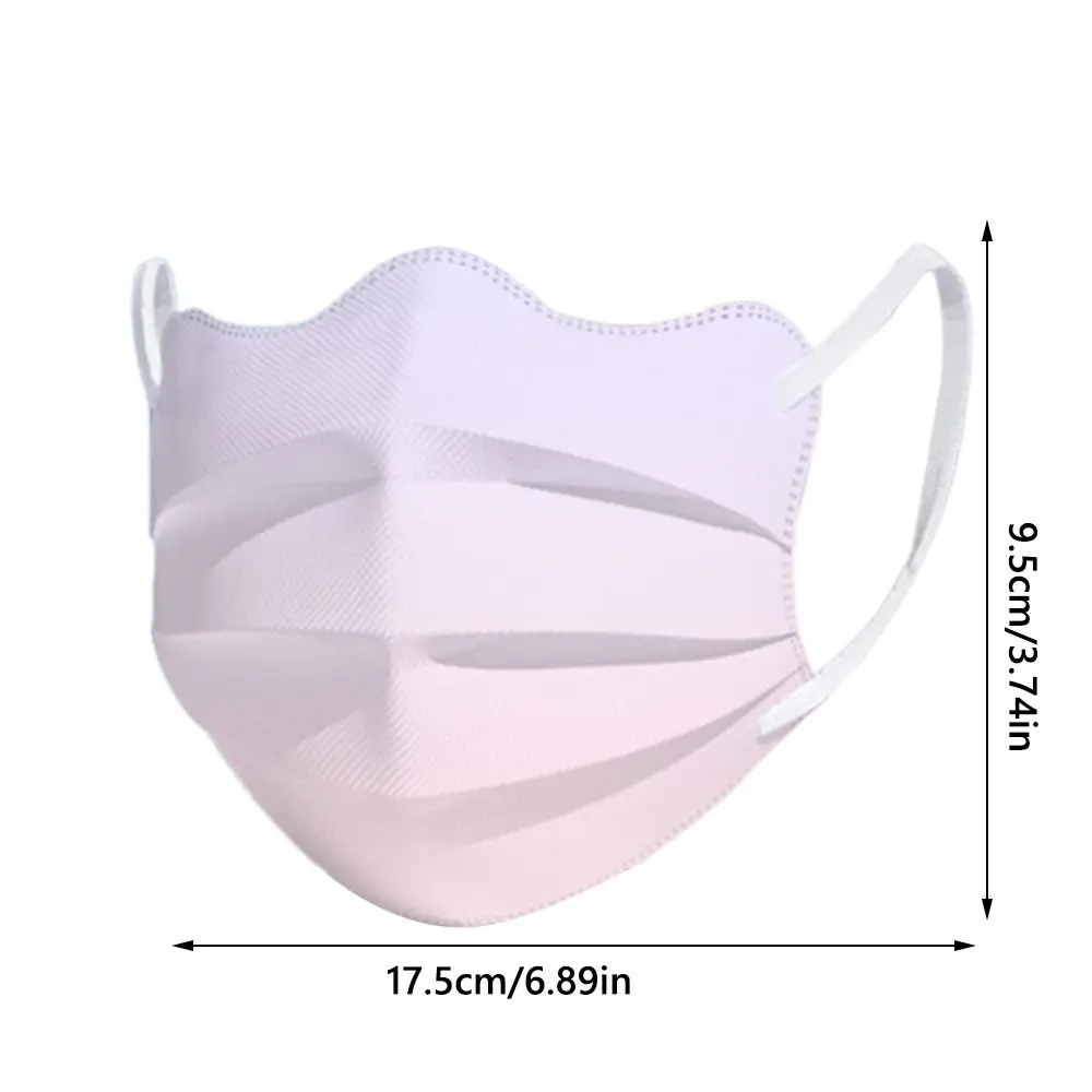 10PCS Shaped Design Disposable Face Mask Gradient Blusher Color 3-layer Protective Face Cover V-face Anti-UV Face Mask