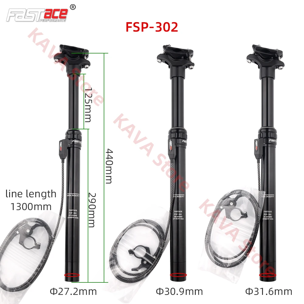 Fastace MTB Seatpost FSP 301 302 303 Dropper Bicycle 27.2 31.6 External Internal Cable Mountain Bike Seat Tube Seat for Bicycle